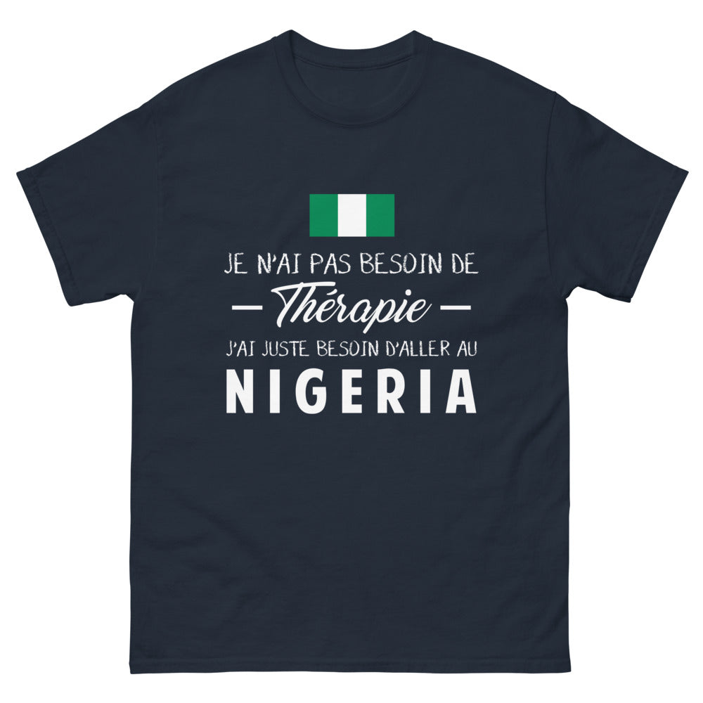 T-shirt Nigeria bleu marine - humour nigérian