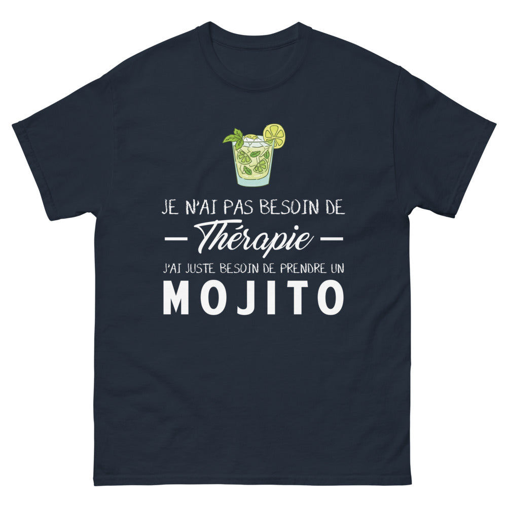 T-shirt Mojito sombre marine - pas besoin de thérapie