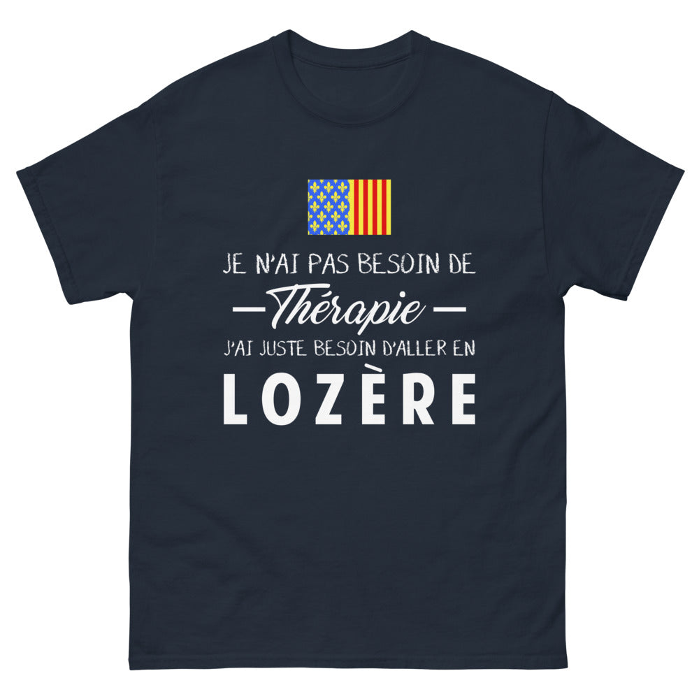 T-shirt Lozère marine - Je n'ai pas besoin de thérapie