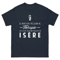 Thumbnail for T-shirt Isère marine face - Je n’ai pas besoin de thérapie