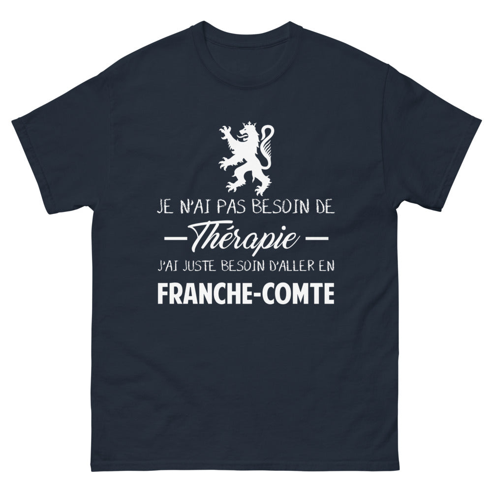 T-shirt Franche-Comté marine - pas besoin de thérapie