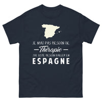 Thumbnail for T-shirt Espagne marine - Pas besoin de thérapie, juste d'Espagne