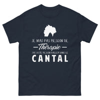 Thumbnail for T-shirt Cantal humour bleu marine - Aucun besoin de thérapie