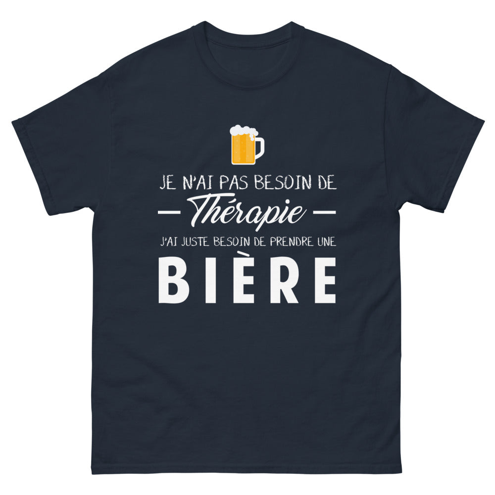 T-shirt origines régionales noir dos - juste d'une bière