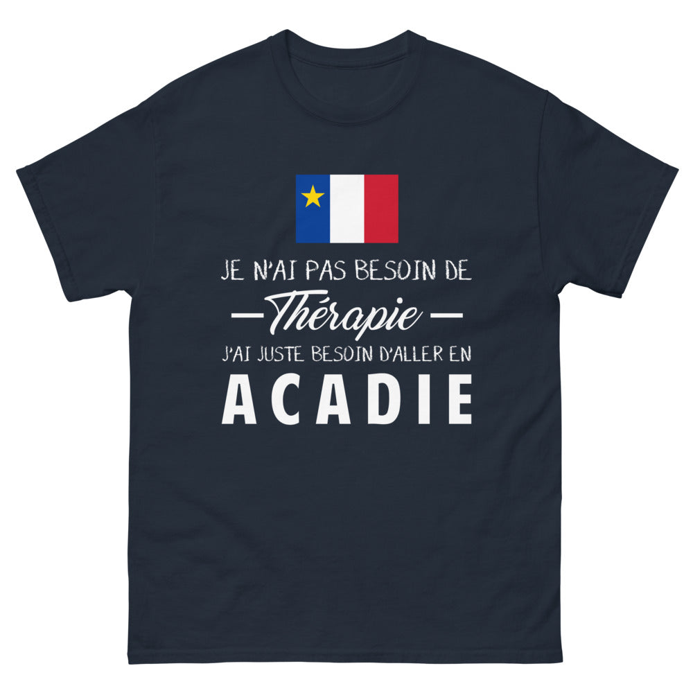 T-shirt Acadie marine - Je n'ai pas besoin de thérapie