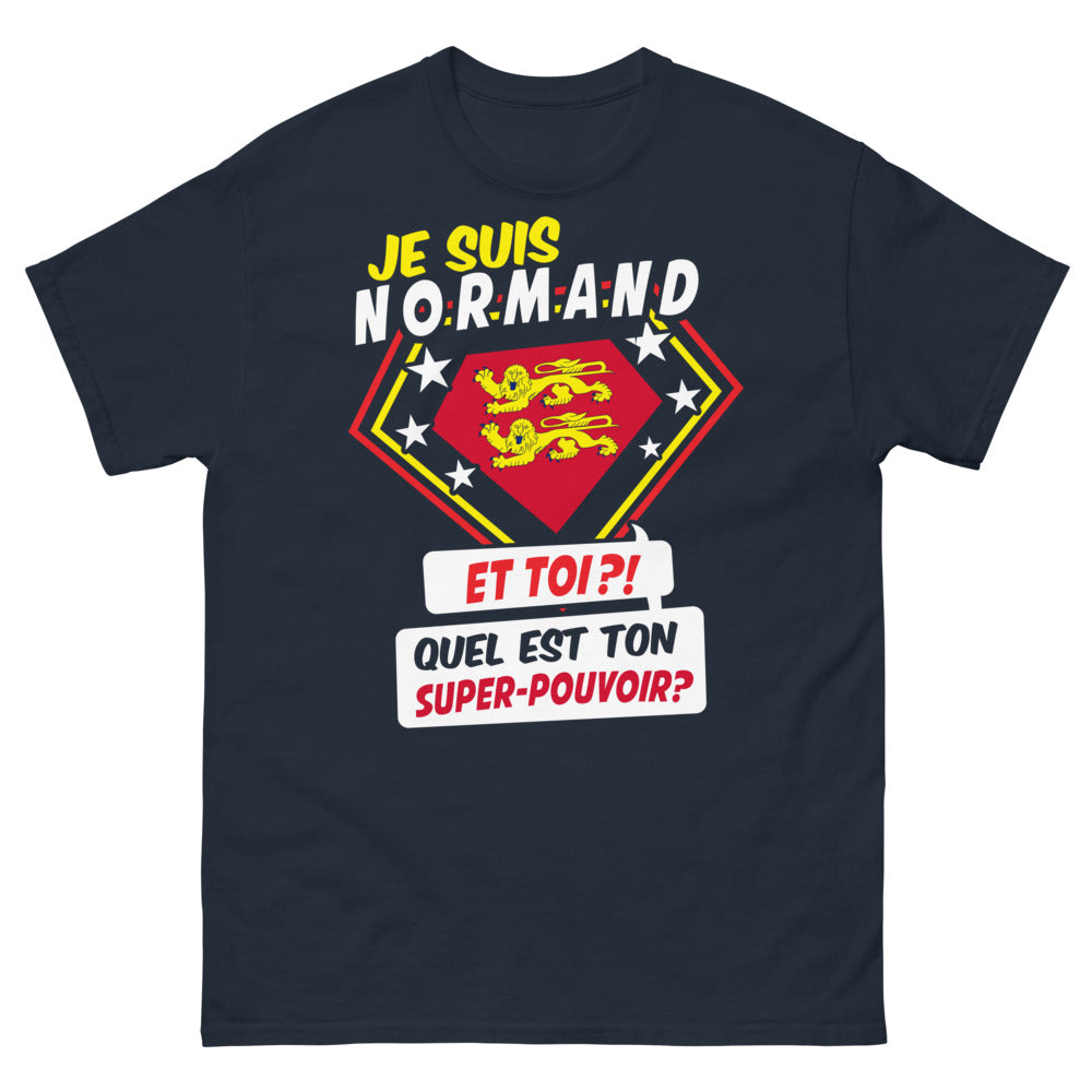 T-shirt Normand marine - quel est ton super pouvoir