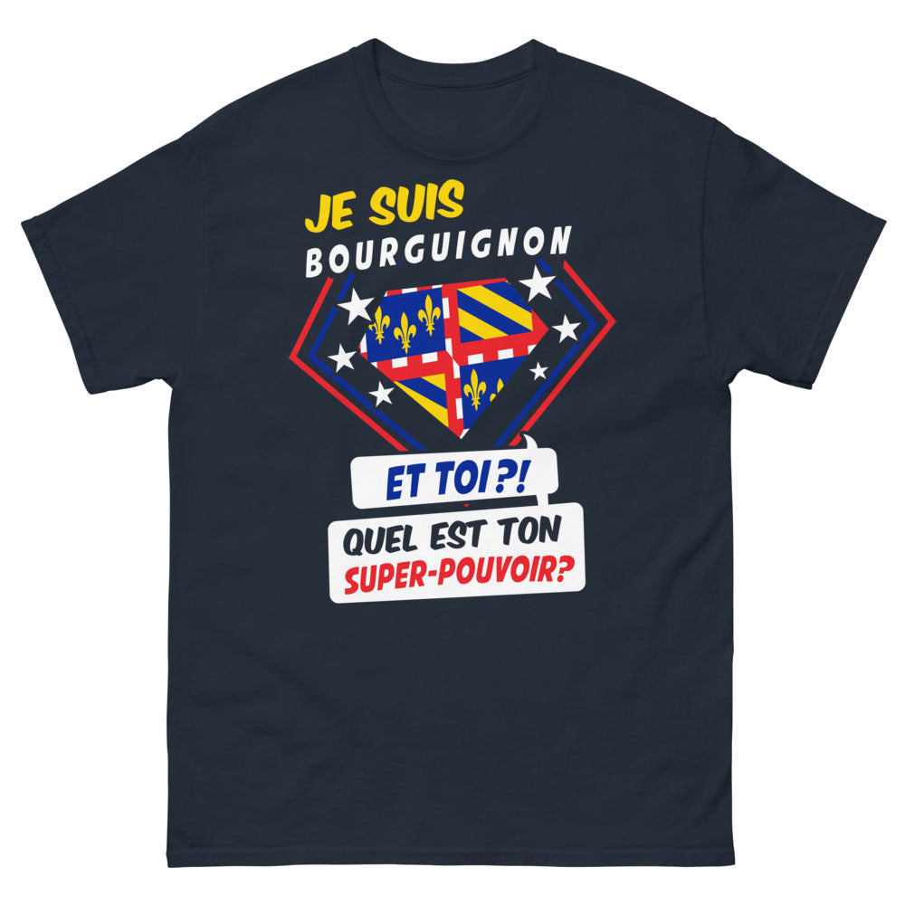 T-shirt Bourguignon marine - humour et fierté