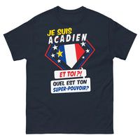 Thumbnail for T-shirt Acadien marine - quel est ton super pouvoir