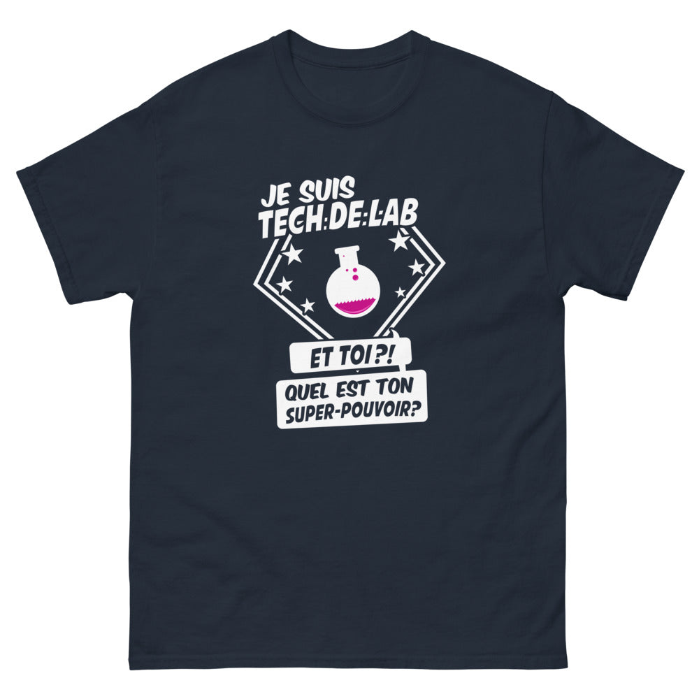 T-shirt Tech de Lab marine - super pouvoirs labo