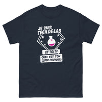 Thumbnail for T-shirt Tech de Lab marine - super pouvoirs labo