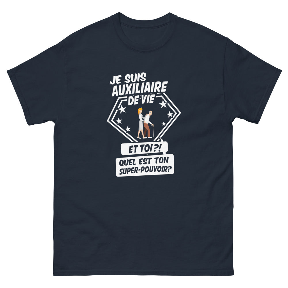 T-shirt auxiliaires de vie marine - super pouvoir du quotidien