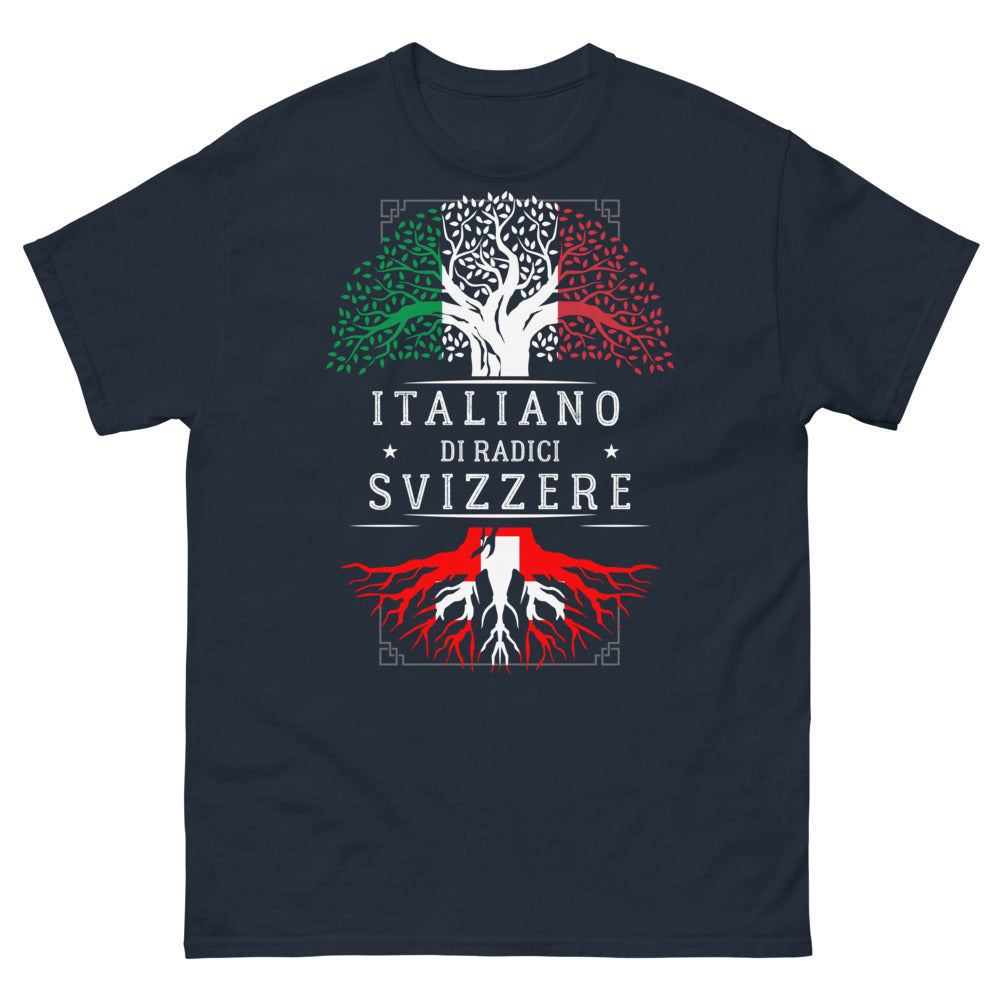 T-shirt radici svizzere marine - spirito alpino e origini