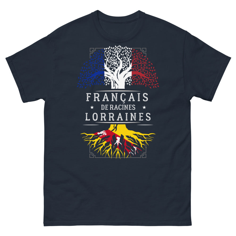 T-shirt Lorraine bleu marine - Français de Racines Lorraines