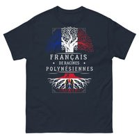 Thumbnail for T-shirt Français polynésien marine - double culture