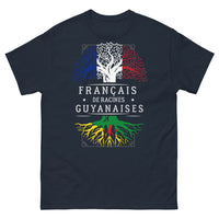 Thumbnail for T-shirt Français de Racines Guyanaises marine - fierté et authenticité