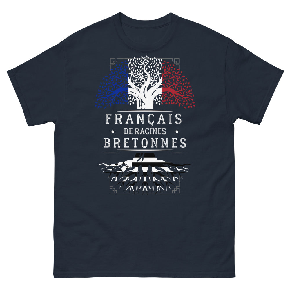 T-shirt Bretagne marine - design sombre et racines bretonnes