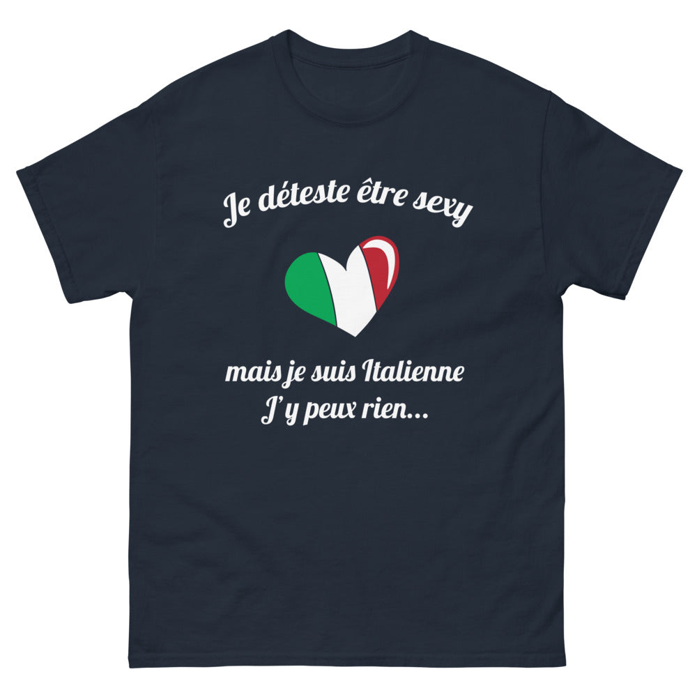 T-shirt Italie marine - Je suis Italienne