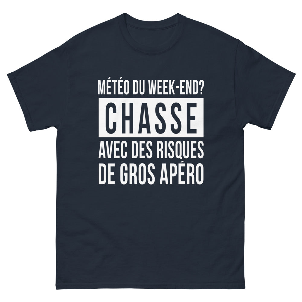 T-shirt Chasse & Apéro marine - Météo du week-end