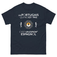 Thumbnail for T-shirt Portugais marine - Un Portugais qui ne boit pas