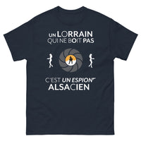 Thumbnail for T-shirt Lorraine marine face - Un Lorrain qui ne boit pas