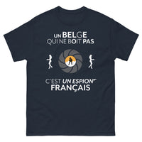 Thumbnail for T-shirt Belge marine - Un Belge Qui Ne Boit Pas