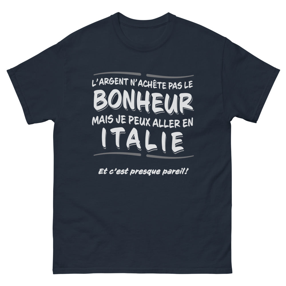 T-shirt Italie marine - L'argent n'achète pas le bonheur
