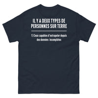 Thumbnail for T-shirt données marine - il y a deux types de personnes
