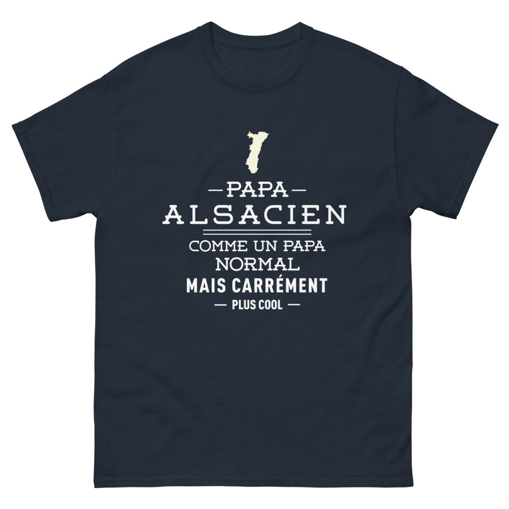T-shirt Alsace marine - Papa Alsacien carrément plus cool