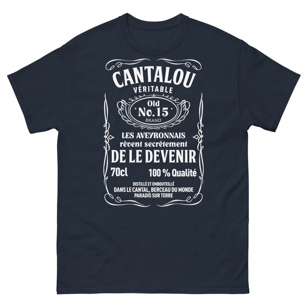 T-shirt Aveyronnais marine - Cantalou Véritable Old No 15