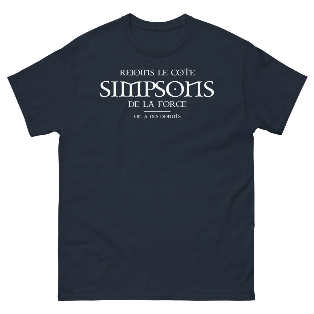 T-shirt Simpson marine - côté force et donuts