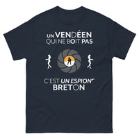 Thumbnail for T-shirt Vendéen marine - espion breton humour
