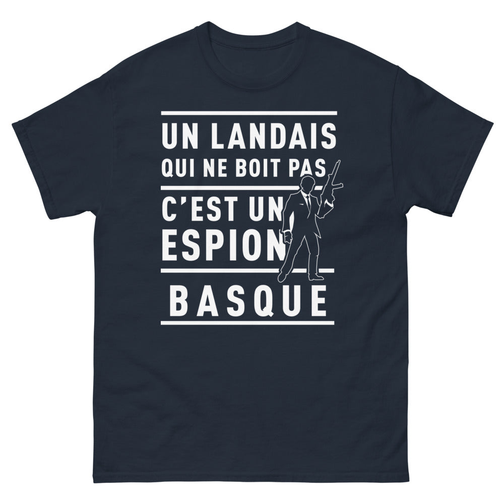 T-shirt Landais Basque noir dos - espion Basque