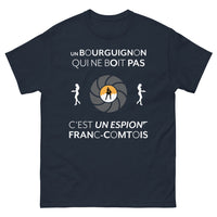 Thumbnail for T-shirt Bourguignon espion-franc-comtois marine - humour et fierté locale