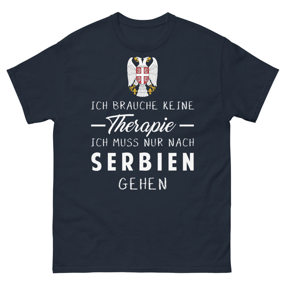 T-shirt Serbien marine - Ich brauche keine Therapie