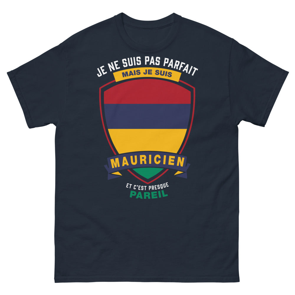 T-shirt Mauricien marine face - presque parfait
