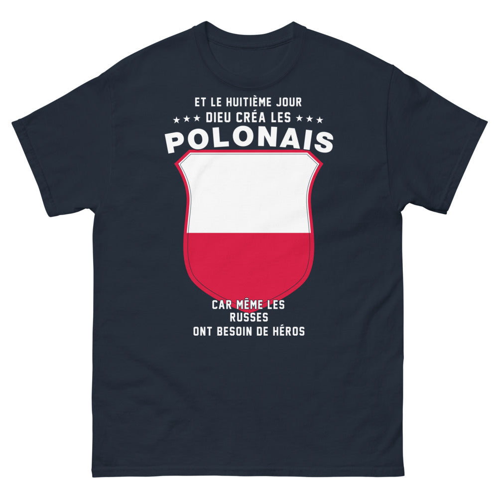 T-shirt Héros polonais marine - nostalgie et fierté