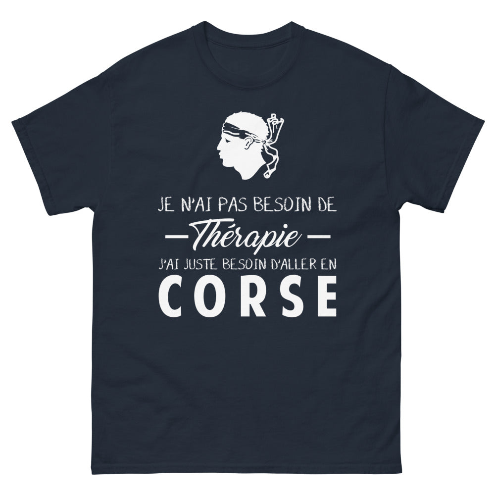 T-shirt Corse bleu marine - besoin d'aller en Corse
