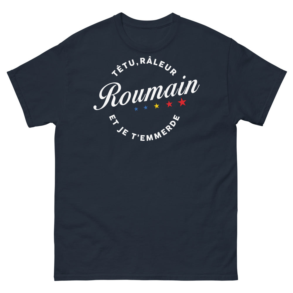 T-shirt Roumain marine - Râleur roumain