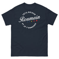 Thumbnail for T-shirt Roumain marine - Râleur roumain