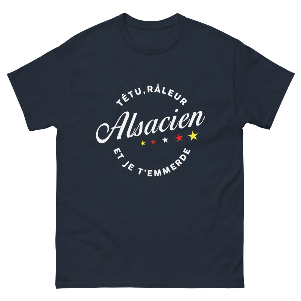 T-shirt Alsacien marine - fier et drôle