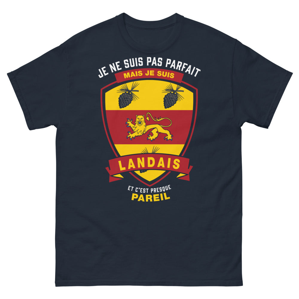 T-shirt Landes marine face - Je ne suis pas parfait mais je suis Landais