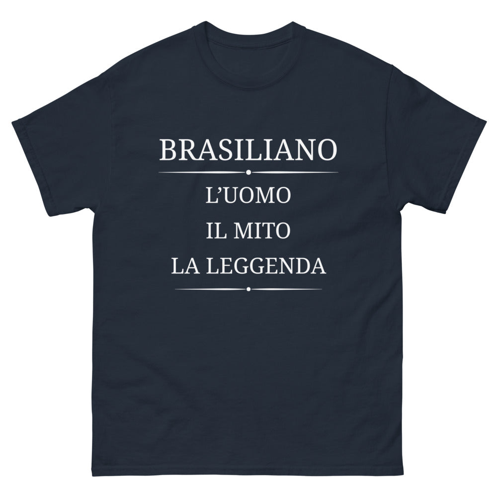T-Shirt Brasiliano Blu Navy faccia - L'uomo, il mito, la leggenda