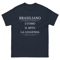 Thumbnail for T-Shirt Brasiliano Blu Navy faccia - L'uomo, il mito, la leggenda