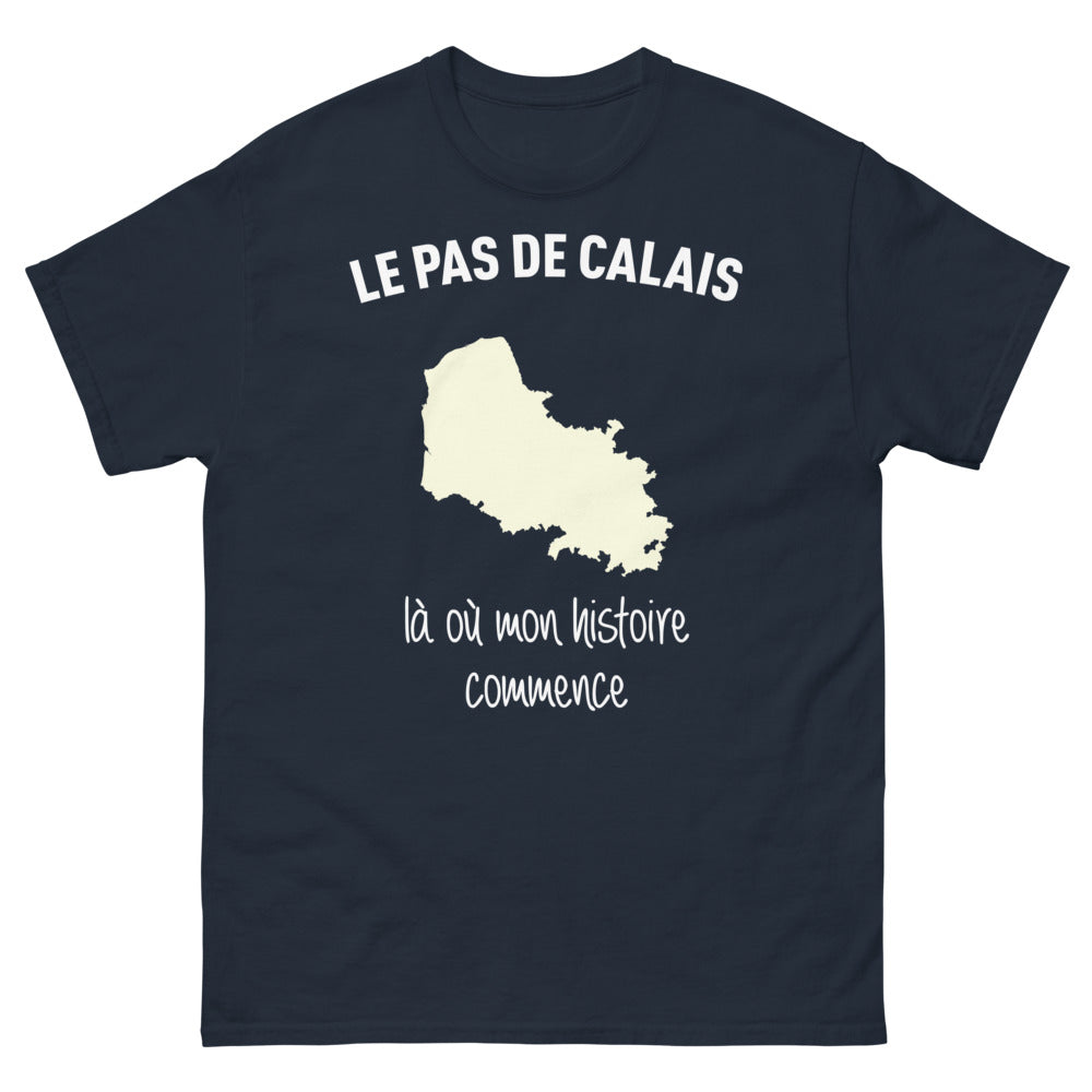 T-shirt Pas-de-Calais marine - Là où mon histoire commence