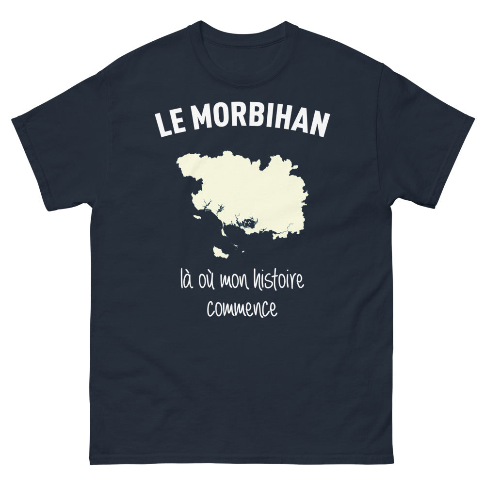 T-shirt Morbihan marine - Là où mon histoire commence