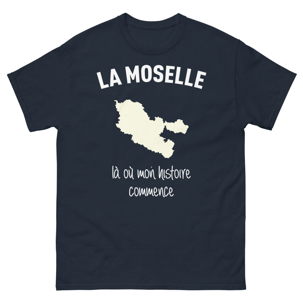 T-shirt Moselle marine - Là où mon histoire commence