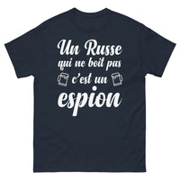 Thumbnail for T-shirt Russie bleu marine - Un espion qui ne boit pas