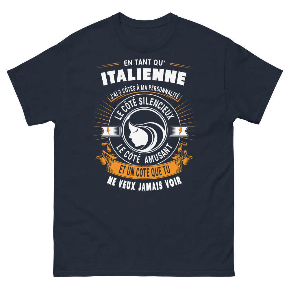 T-shirt Italiennes marine - facettes et humour