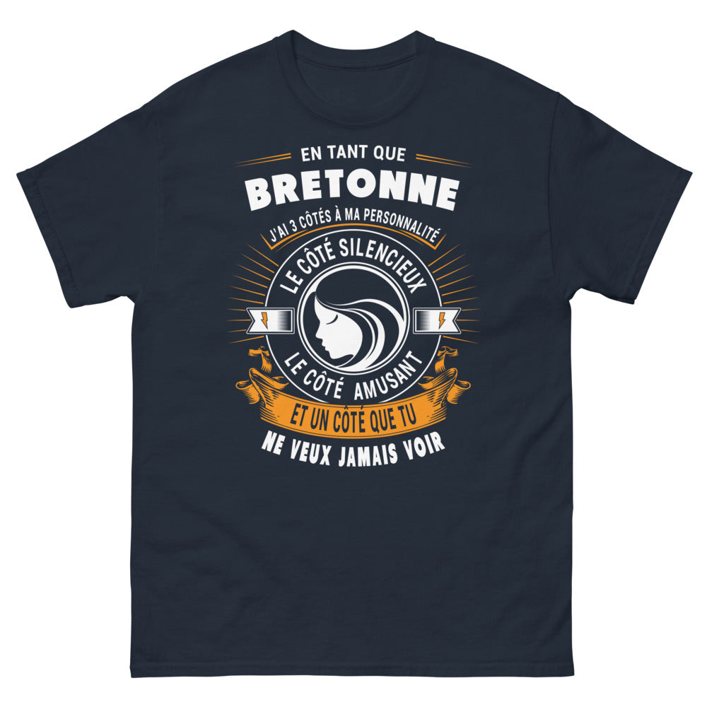 T-shirt Bretonne marine - 3 côtés de ma personnalité