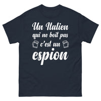 Thumbnail for T-shirt Italie marine - Un Italien qui ne boit pas, c'est un espion